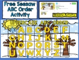 Free ABC Order Seesaw (Uppercase letters)