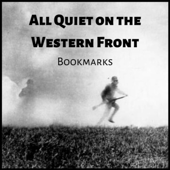 Preview of Free ALL QUIET ON THE WESTERN FRONT Bookmarks
