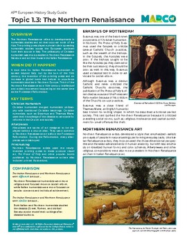 Preview of Free AP European History Study Guide - Topic 1.3: The Northern Renaissance