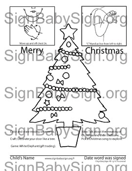 Preview of Free ASL, Sign Language How to Sign Merry Christmas