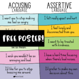 Free Accusing Versus Assertive Language Handout / SEL Poster