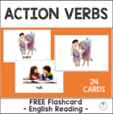 Free Action Verbs Picture Cards for Speech Therapy