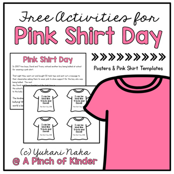 Preview of Free Activities for Pink Shirt Day