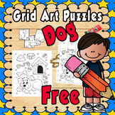 Free Activity: Grid Art Puzzles. Dog; CUT-AND-PASTE Edit t