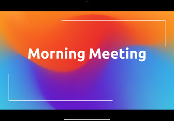 Preview of Free Adapted Morning Meeting Slides for Special Education
