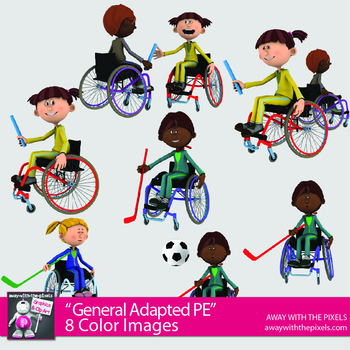 Preview of Free Adapted PE Clipart Taster Set - Fitness PE - Digital Product OK