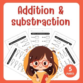 Preview of Free Addition and Subtraction to Ten Worksheets