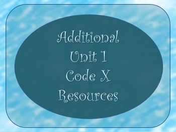 Preview of Free Additional Unit 1 Code X College 101 Resources