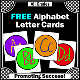 Free Alphabet Cards Uppercase and Lowercase Letters, 8" x 8"  SPS