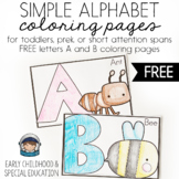 Free Alphabet Coloring Pages (Letter A & Letter B) 3 year 
