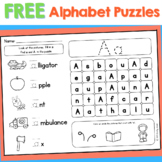 Free Alphabet Fill in and Find Puzzles Sample (letters, le
