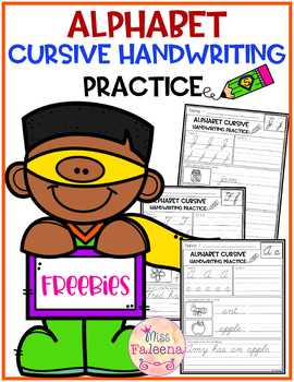 Preview of Free Alphabet Letters Cursive Handwriting Practice