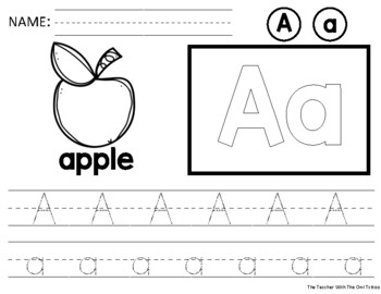 Free Alphabet Practice Sheets by The Teacher With The Owl Tattoo