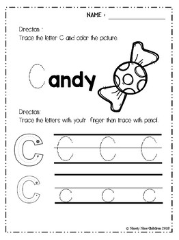 Free Alphabet Trace and Color by Ninety Nine Children | TpT