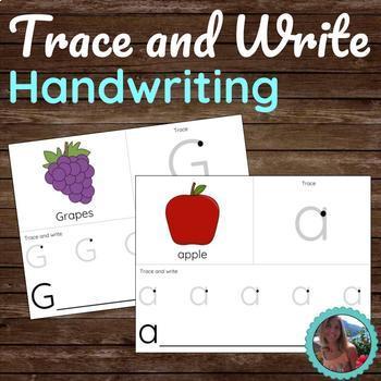 Preview of Free Alphabet Trace and Write Handwriting - Letter Practice Worksheets