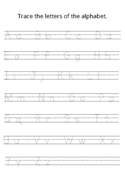 Free Alphabet Tracing Worksheet by EduGems | Teachers Pay Teachers