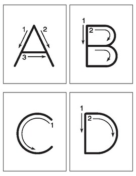 Preview of Free - Alphabet Tracing with Arrows Flash Cards Printable