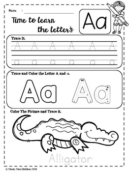 Free Alphabet Worksheets ( trace and color) by Ninety Nine ...