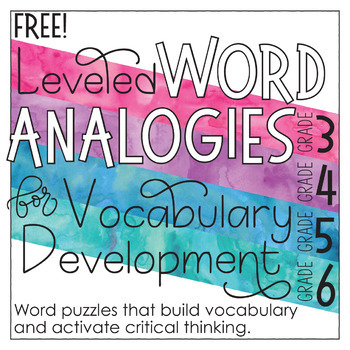 Preview of Free Analogies for Grades 3-6