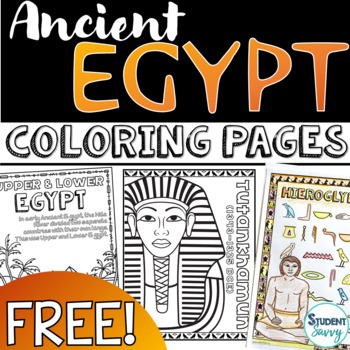 Preview of Free Ancient Egypt Coloring Pages | Free Doodle Notes | Ancient Egypt Freebie