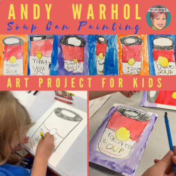 Preview of Free Andy Warhol Activity: How to Draw a Cylinder (Soup Can) Handout Included