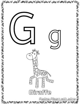 Free Animal Alphabet Coloring Book: Fun ABC Coloring Book for Kids PreK-1st