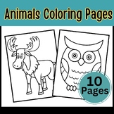 Free Animals Coloring Pages For Pre-K, Kindergarten And 1st Grade