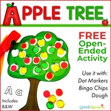 Free Preschool Apple Tree Dot Marker Speech Therapy Activity
