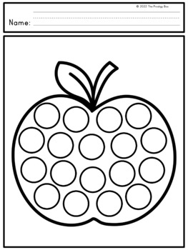 Free Apple Themed Preschool Worksheets & Templates by The Prodigy Box