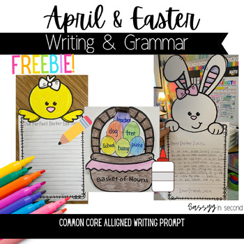 Preview of Free April Easter Writing Prompts Template