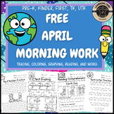 Free April Morning Work Packet PreK Kindergarten First Gra