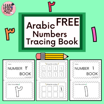 Preview of Free Arabic Number Tracing and Writing Books
