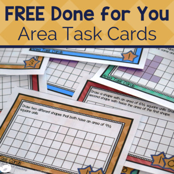 Preview of Area Task Cards Free