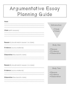 Free Argumentative Planning Guide and Evaluation Sheet by 21stCenturyLit