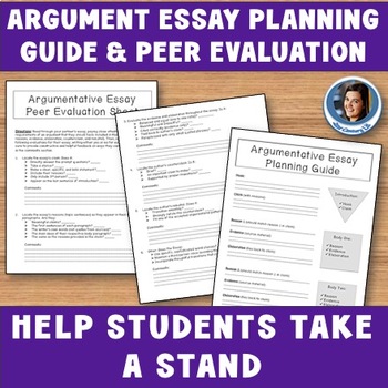 Preview of Free Argumentative Essay Planning Guide and Evaluation Sheet, Argument Essay