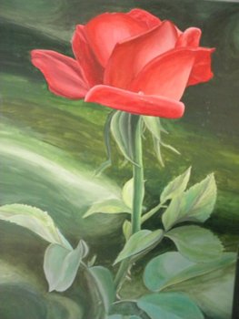 Preview of Free Art Lesson on Painting a Rose