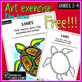 Free: Art exercise: Lines. Language of art. Grades 3-4