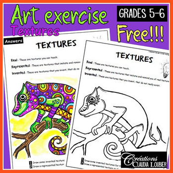 Preview of Free: Art exercise: Textures : Grades 5-6