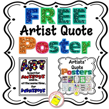 Preview of Free Artist Quote Poster