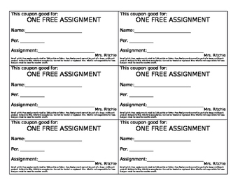 free assignment coupon