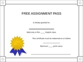 Free Assignment Pass