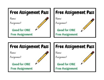Preview of Free Assignment Passes