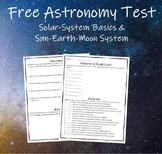 Free Astronomy Test (Middle School)
