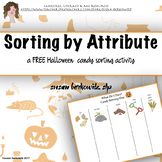Free Attribute or Adjective Halloween Candy Sort Activity