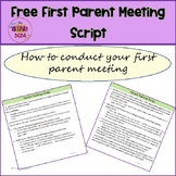 Free BCBA Parent Training Script Initial session