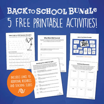 Preview of Free Back-to-School Bundle: 5 SEL Digital Resources for Student Wellbeing