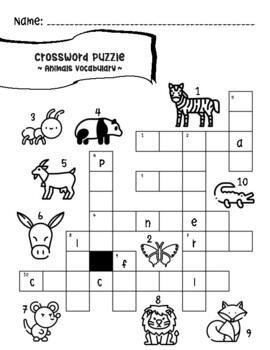 Free!! Back to School Crossword Puzzle by TWM TeachWithMe | TPT