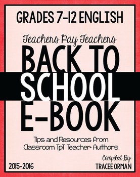 Preview of Free Back to School English Language Arts Grades 7-12 Sampler