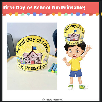 Free Back to School Make Your Own Hat Activity! by Creating Preschool
