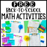Free Back to School Math Activities